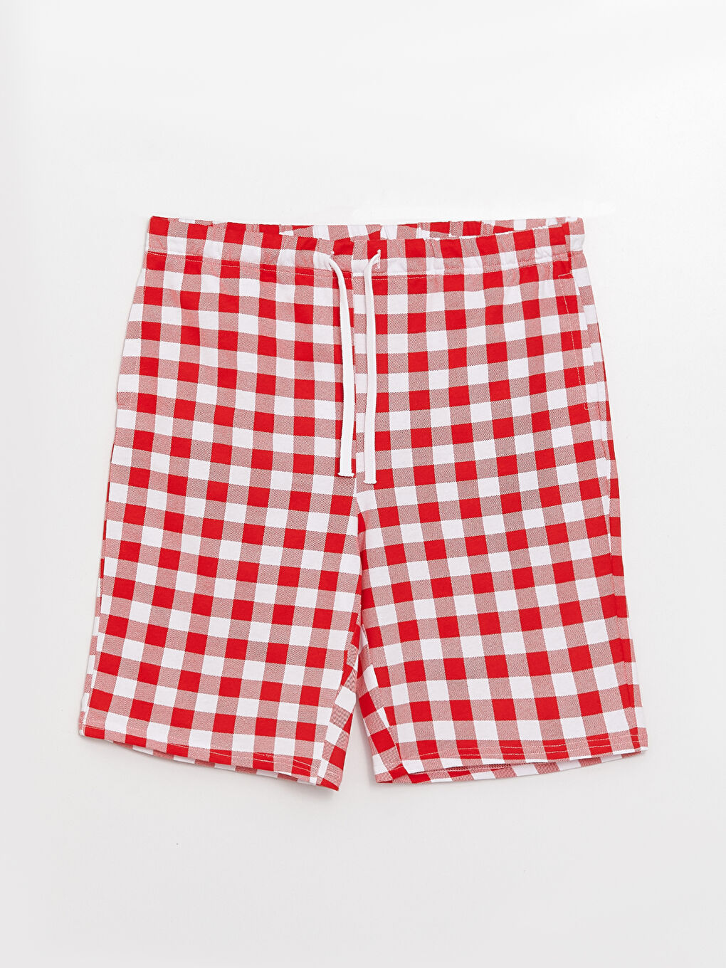 Kırmızı Standart Kalıp Ekose Erkek Pijama Takımı-7