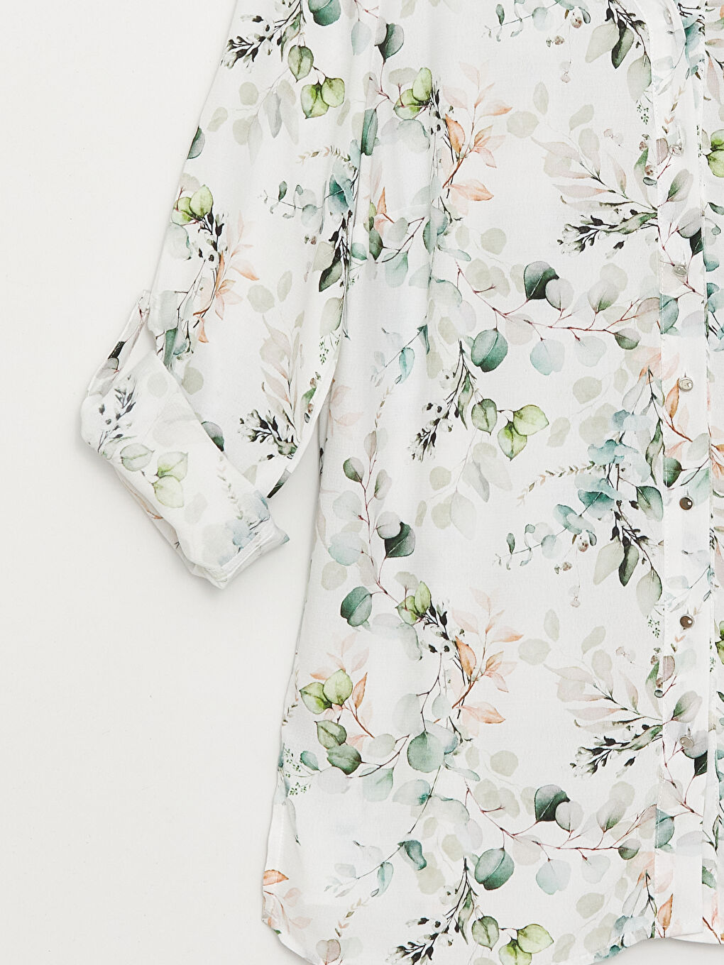 Notch Neck Floral Long Sleeve Women's Tunic-6