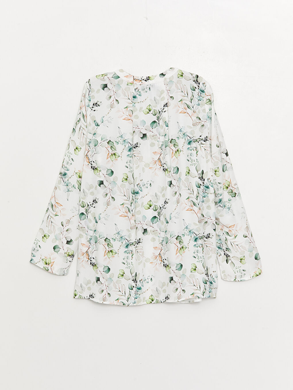 Notch Neck Floral Long Sleeve Women's Tunic-7