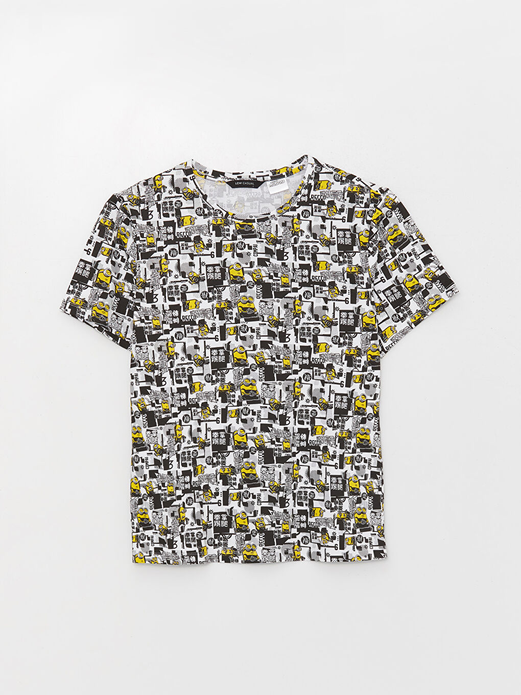 XSIDE Crew Neck Short Sleeve Minions Printed Jersey Men's T-Shirt -S3GM15Z8-Q6K