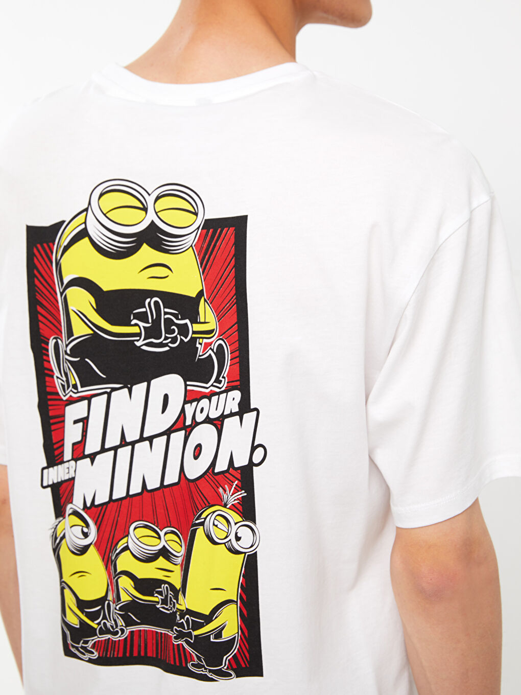 Crew Neck Short Sleeve Minions Printed Jersey Men's T-Shirt-3