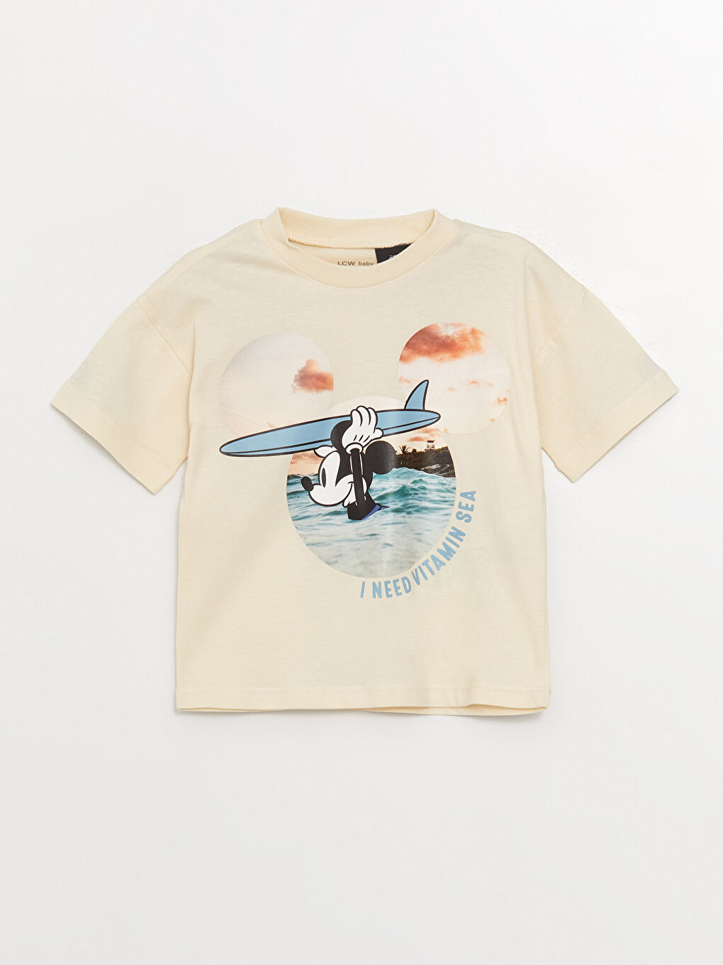 تيشيرت بياقة دائرية وشورت أولاد رضع - مجموعة من قطعتين-1