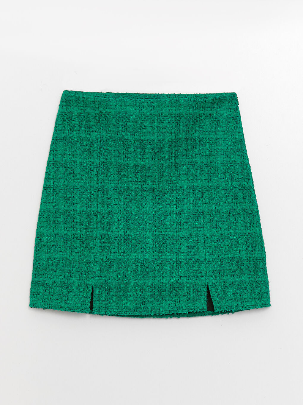 Zippered Waist Patterned Tweed Women's Skirt -S3GM20Z8-R33