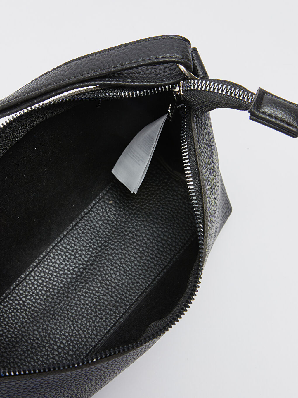Siyah Deri Görünümlü Kadın Çapraz Çanta-5
