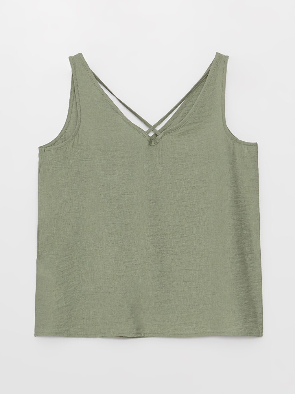 بلوزة سادة بياقة على شكل حرف V للسيدات-5