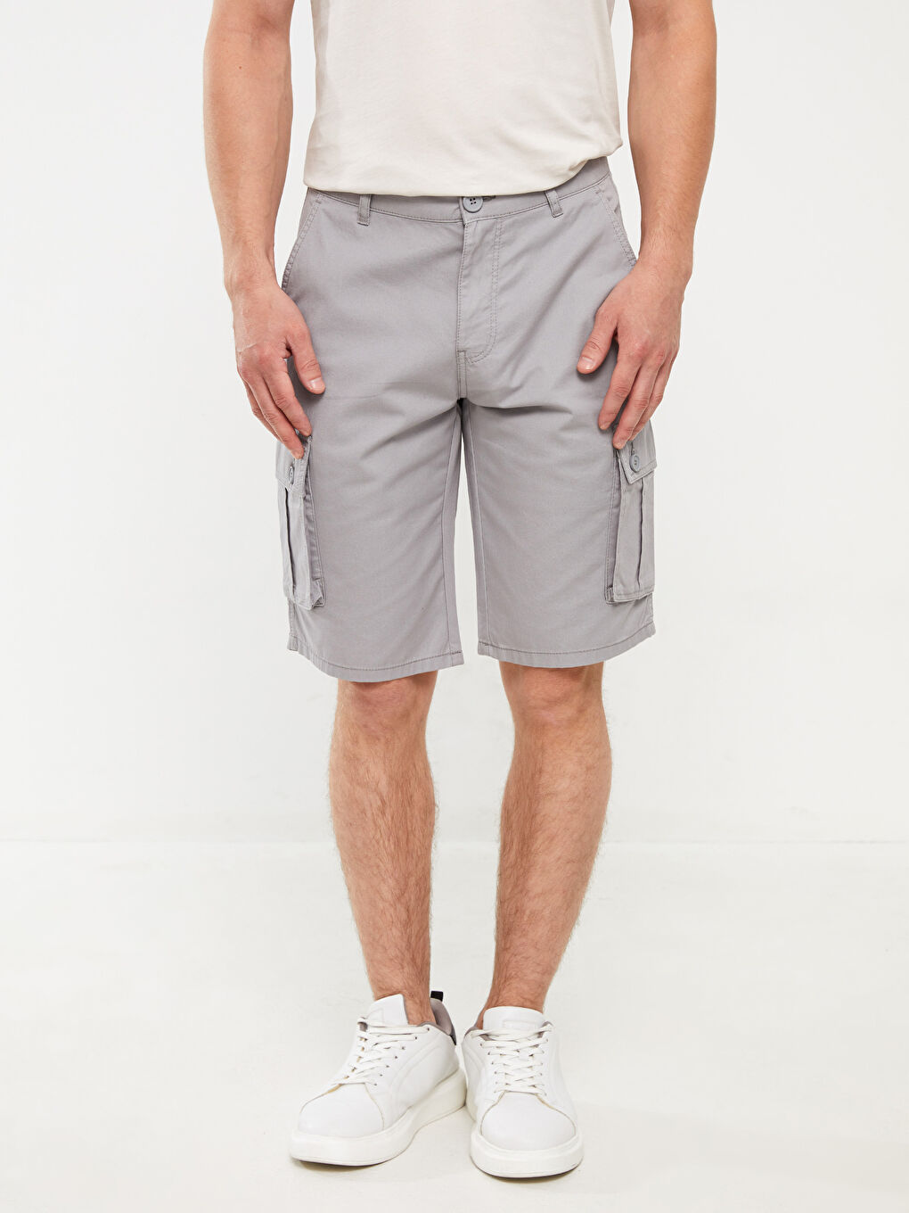 Regular Fit Men's Cargo Shorts-2