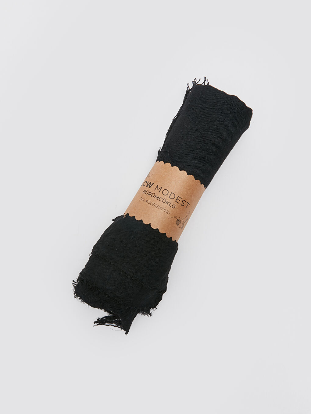 وشاح كريب للسيدات بتفاصيل شراشيب