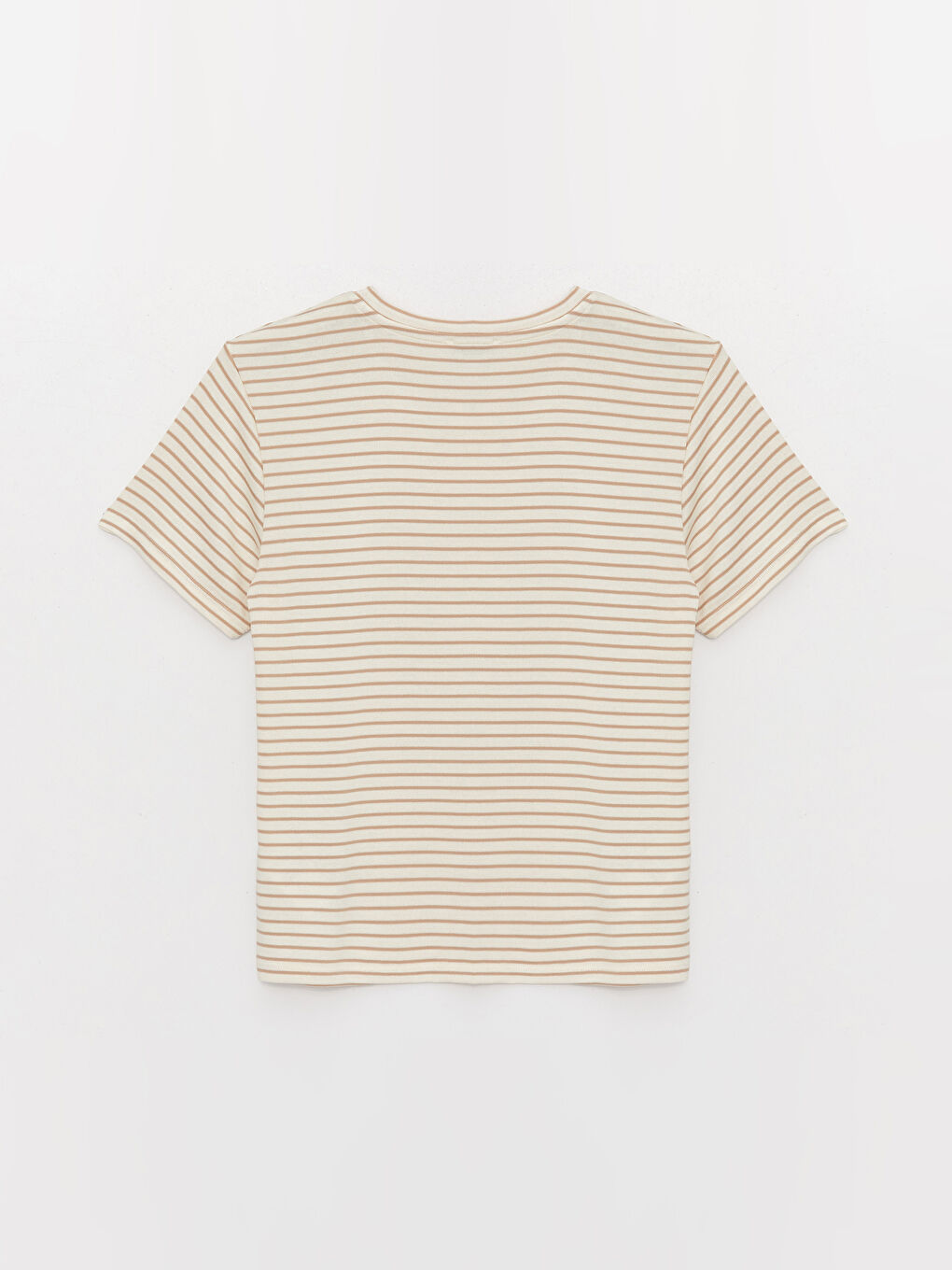 Crew Neck Striped Short Sleeve Women's T-Shirt-6