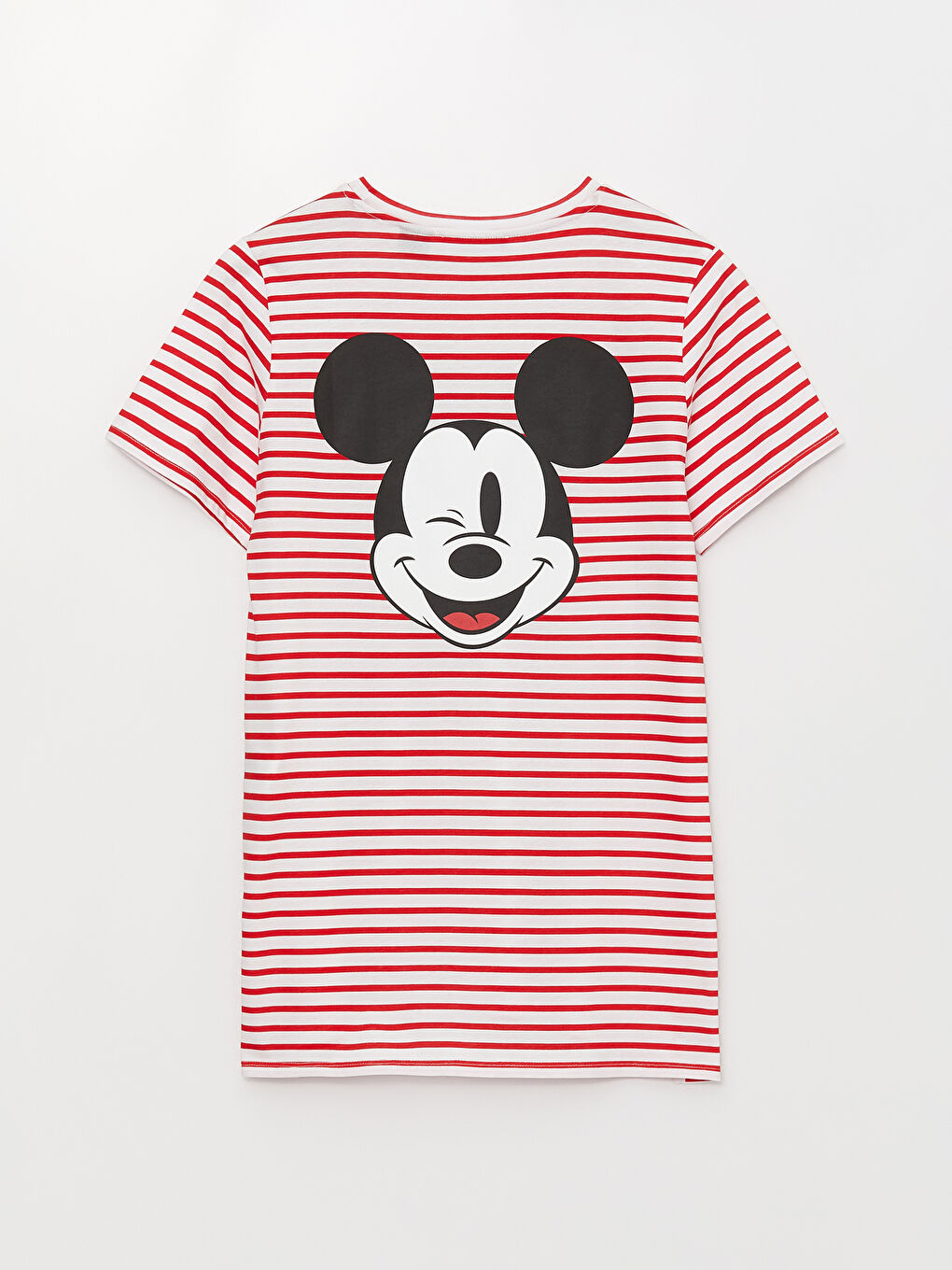 تي شيرت حمل كم قصير مطبوع ميكي ماوس بياقة دائرية-7