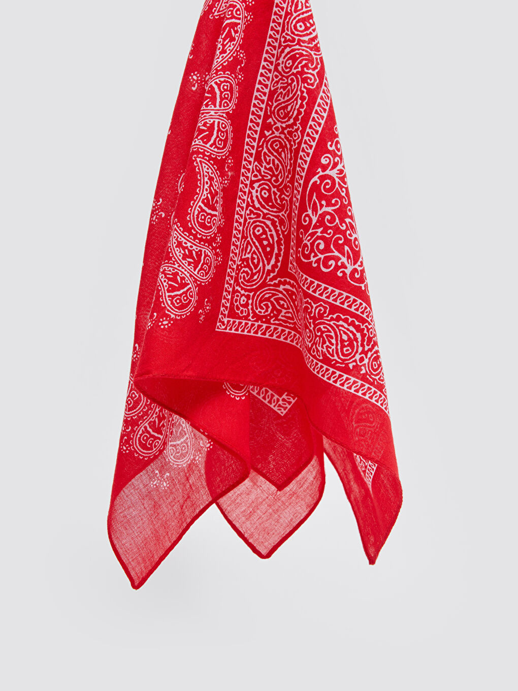 Kırmızı Desenli Kadın Bandana-2
