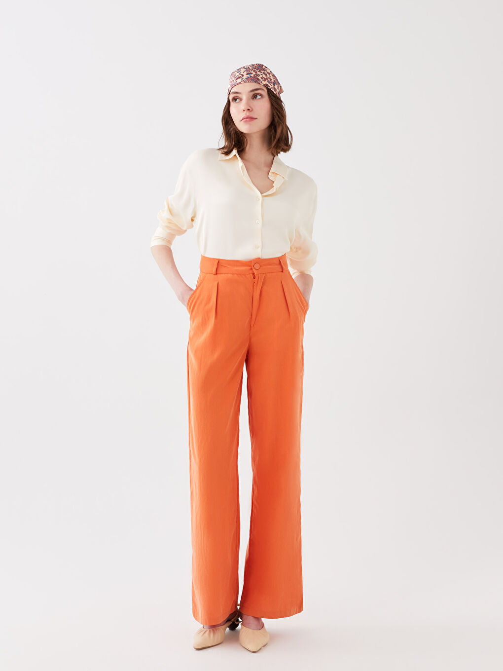 Bandana en Satin Imprim&#233; pour Femmes-1