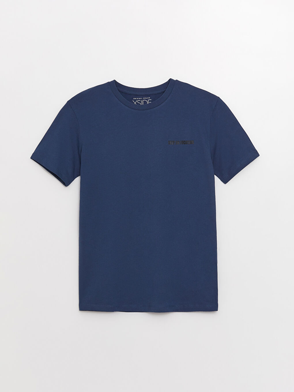 İndigo Bisiklet Yaka Kısa Kollu Baskılı Penye Erkek Tişört-5