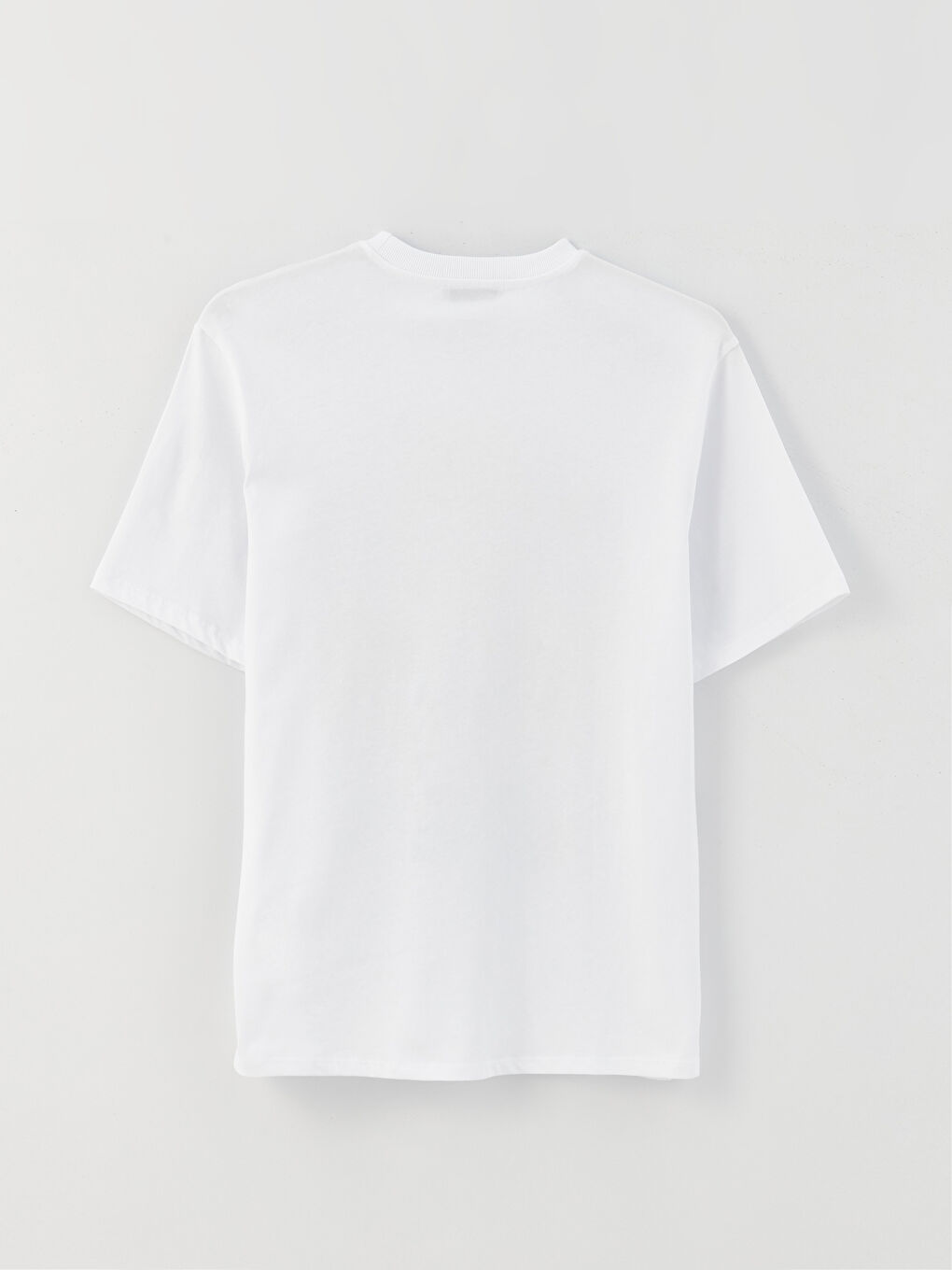 Beyaz Bisiklet Yaka Baskılı Kısa Kollu Hamile Tunik-6