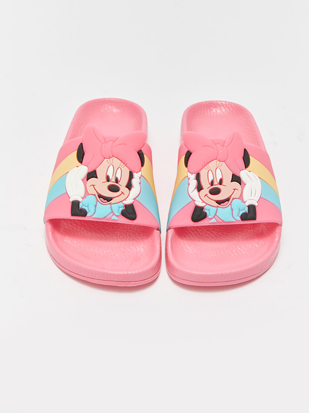 Pembe Minnie Mouse Baskılı Kız Çocuk Terlik-2