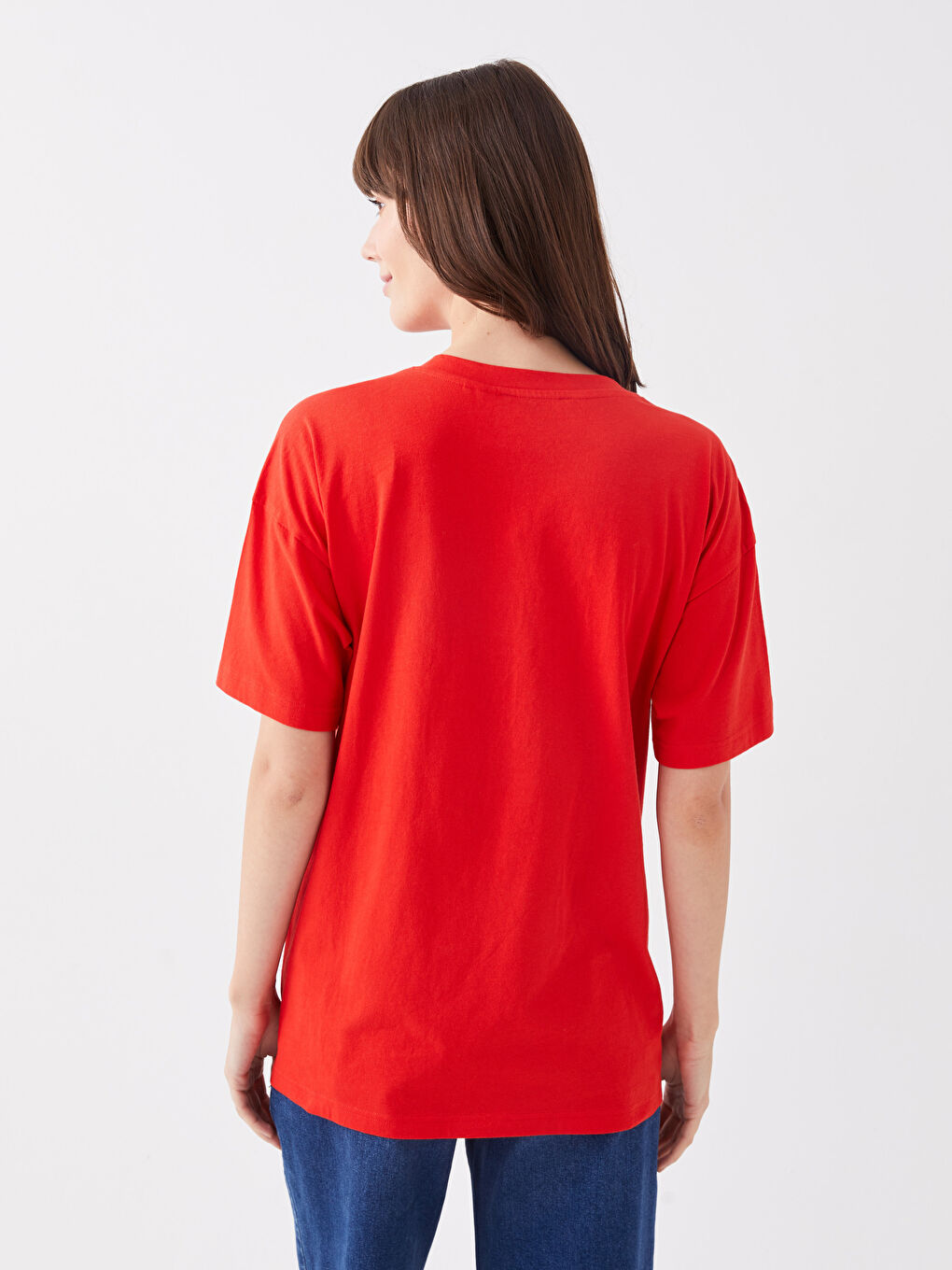 Crew Neck Mickey Mouse Printed Short Sleeve Maternity T-shirt -S3GN25Z8-GZX