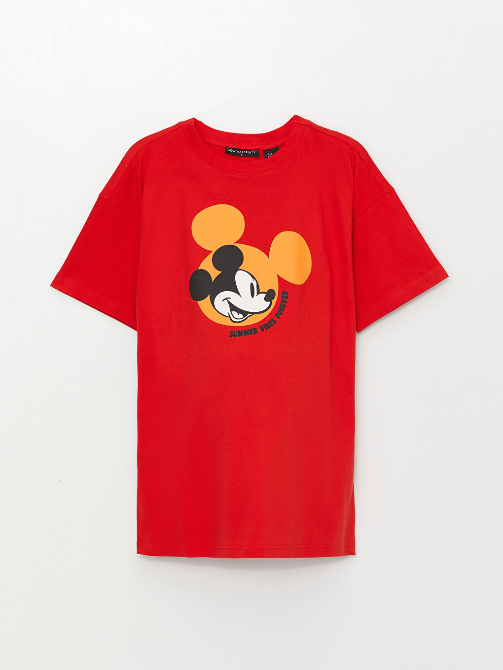 Crew Neck Mickey Mouse Printed Short Sleeve Maternity T-shirt -S3GN25Z8-GZX