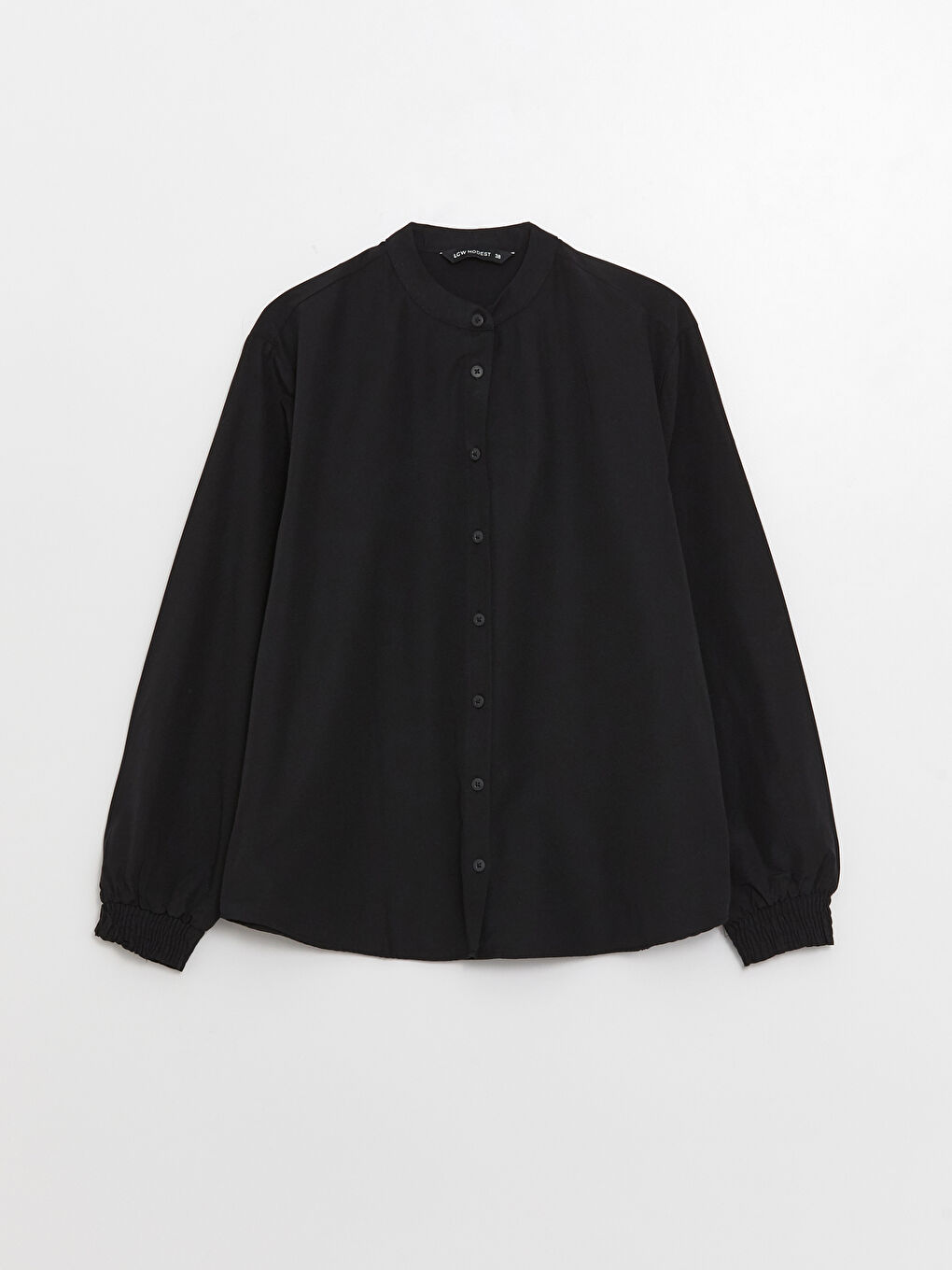 Chemise à Col Mao et Manches Longues pour Femmes-5