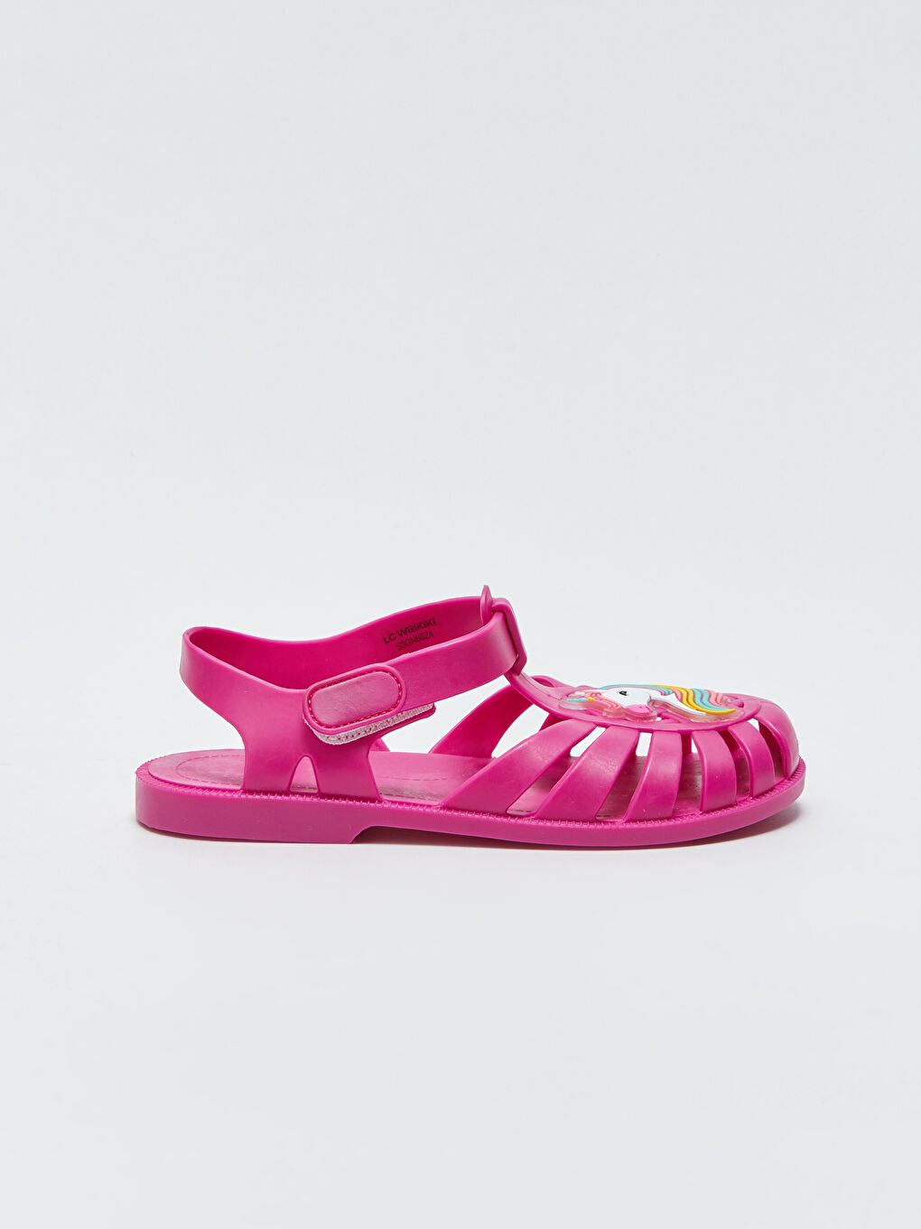 Fuşya Baskılı Kız Çocuk Sandalet-1