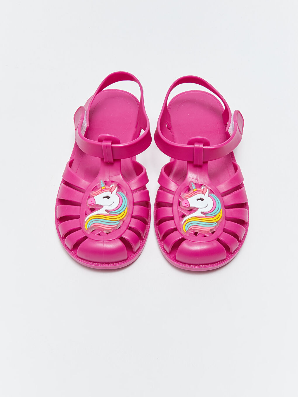 Fuşya Baskılı Kız Çocuk Sandalet-2