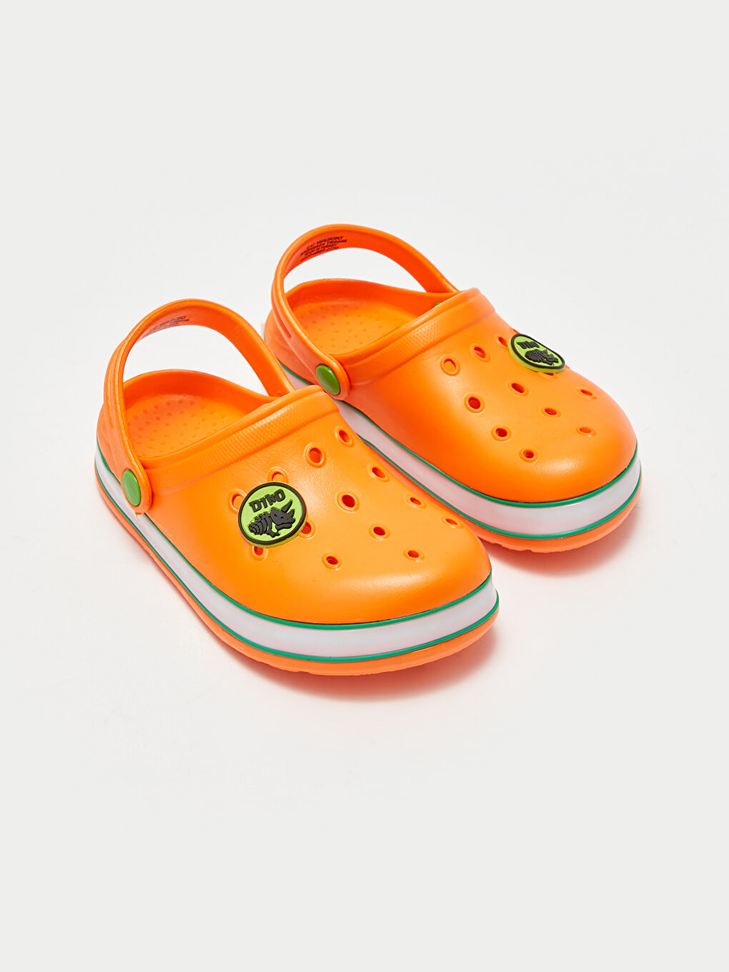 Turuncu Delik Detaylı Baskılı Işıklı Erkek Çocuk Sandalet-1