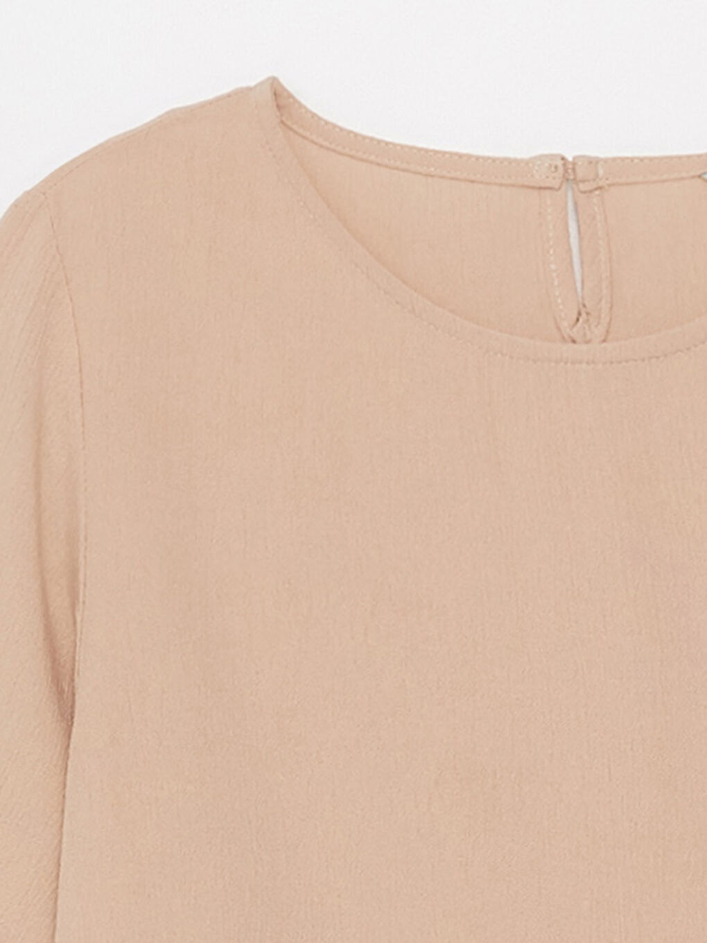 Crew Neck Plain Short Sleeve Women's Blouse-7