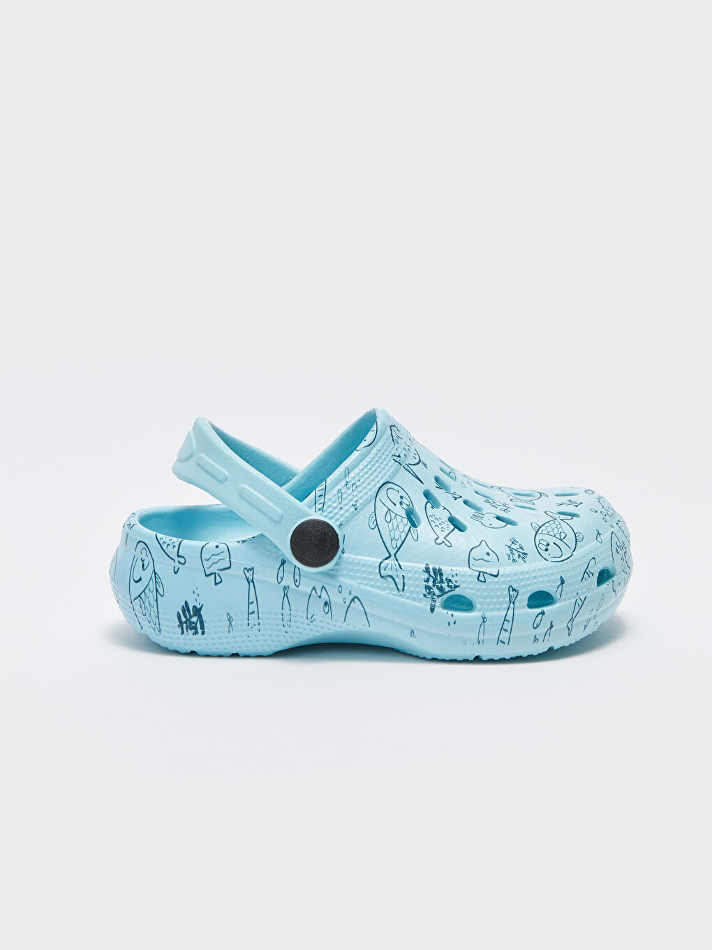 Turkuaz Baskılı Erkek Bebek Plaj Sandaleti-1