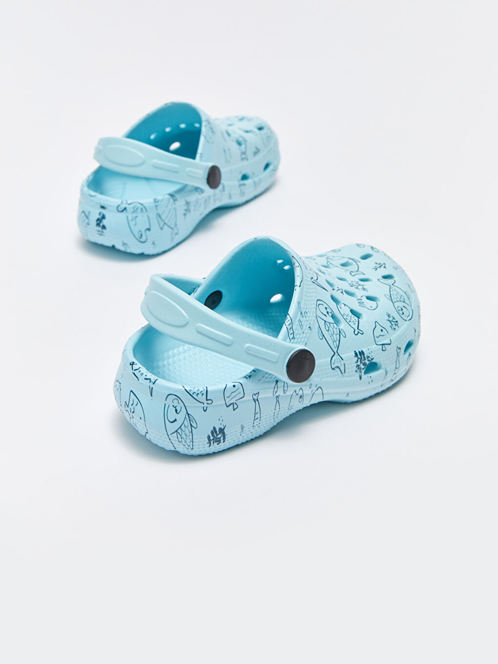 Turkuaz Baskılı Erkek Bebek Plaj Sandaleti-4