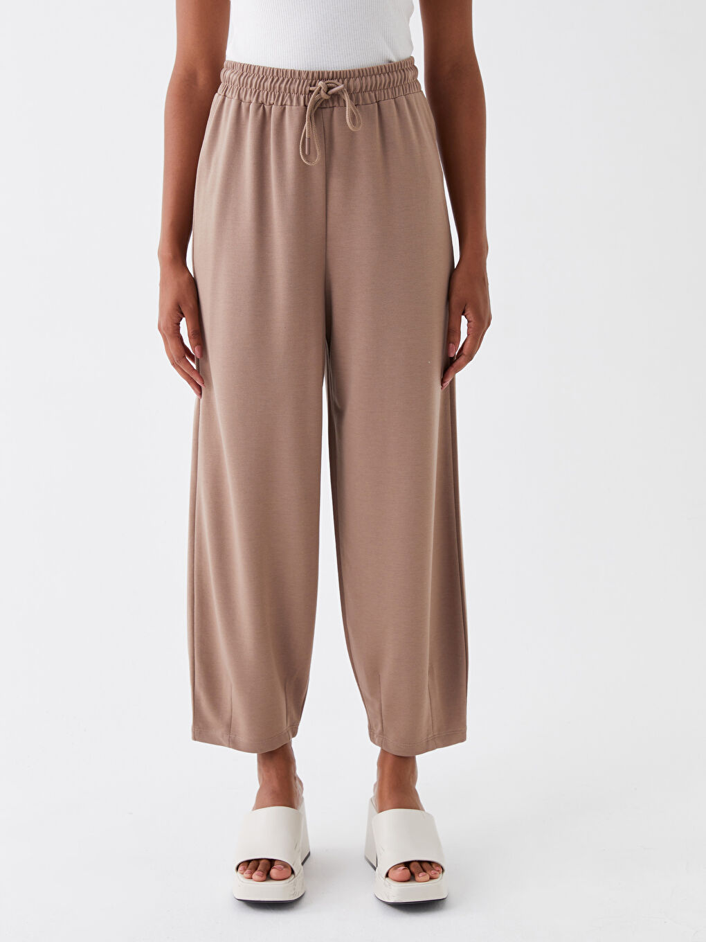 LCW Vision Elasticated Waist Loose Fit Women's Sweatpants -S3GO05Z8-GUH