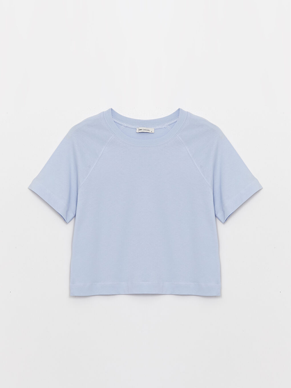 Crew Neck Plain Short Sleeve Women's T-Shirt-5