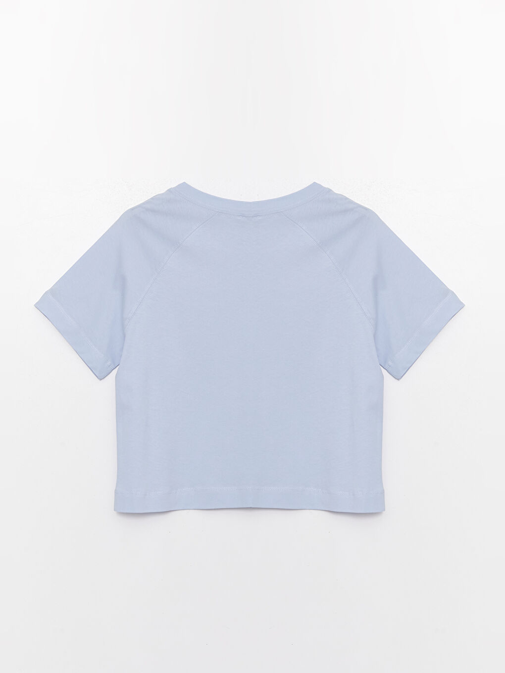 Crew Neck Plain Short Sleeve Women's T-Shirt-6