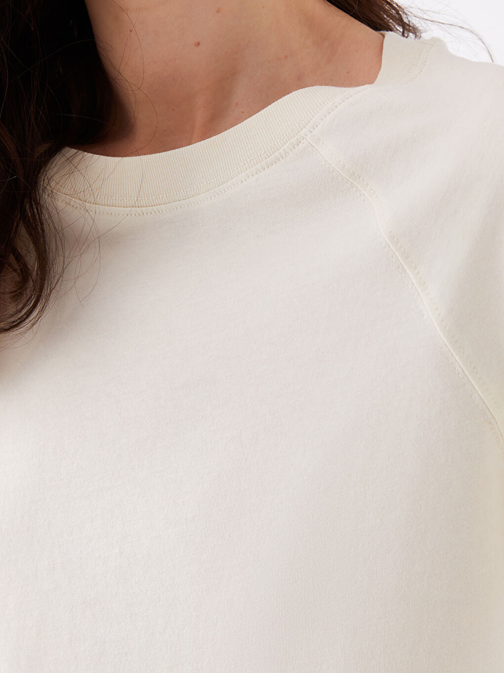 Crew Neck Plain Short Sleeve Women's T-Shirt-3