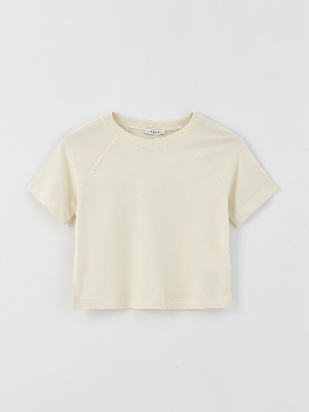 Crew Neck Plain Short Sleeve Women's T-Shirt-5