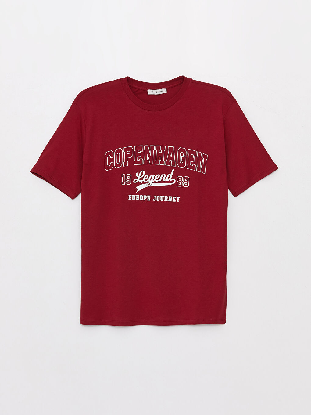 Crew Neck Printed Short Sleeve Oversize Women's T-Shirt-5