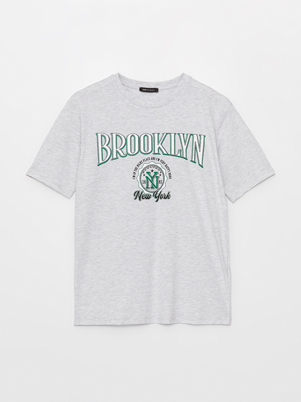 Crew Neck Printed Short Sleeve Oversize Women's T-Shirt-5