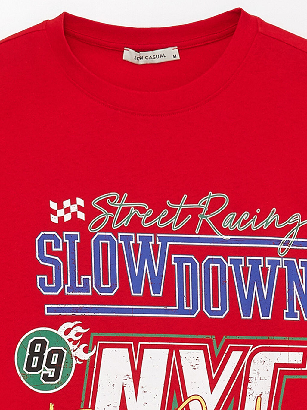 Crew Neck Printed Short Sleeve Oversize Women's T-Shirt-7