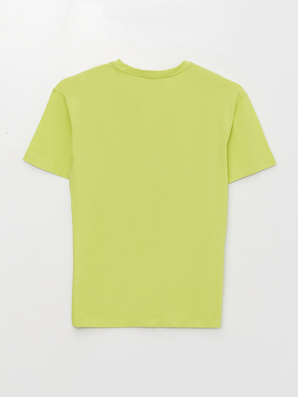 Yeşil Bisiklet Yaka Baskılı Kısa Kollu Oversize Kadın Tişört-6