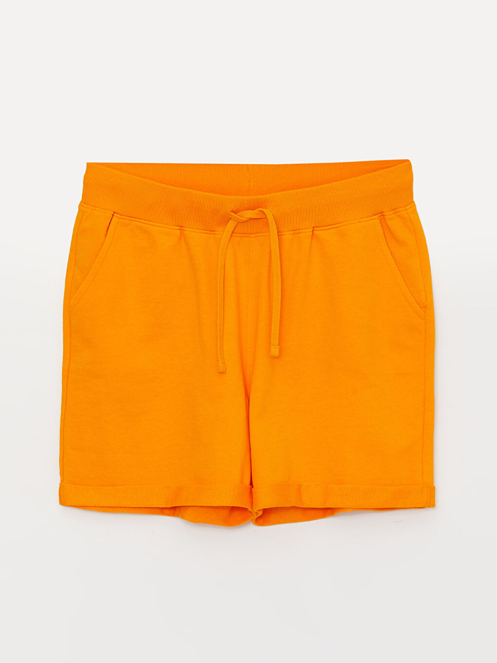 Elastic Waist Regular Fit Women's Shorts-5