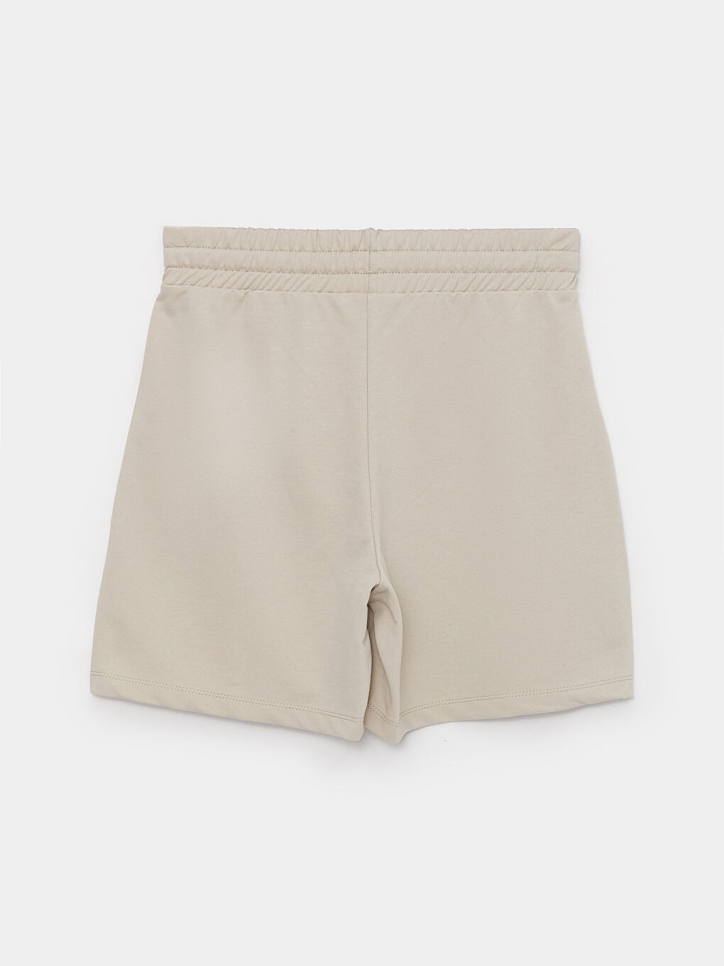 Gri Beli Lastikli Rahat Kalıp Kadın Şort-6