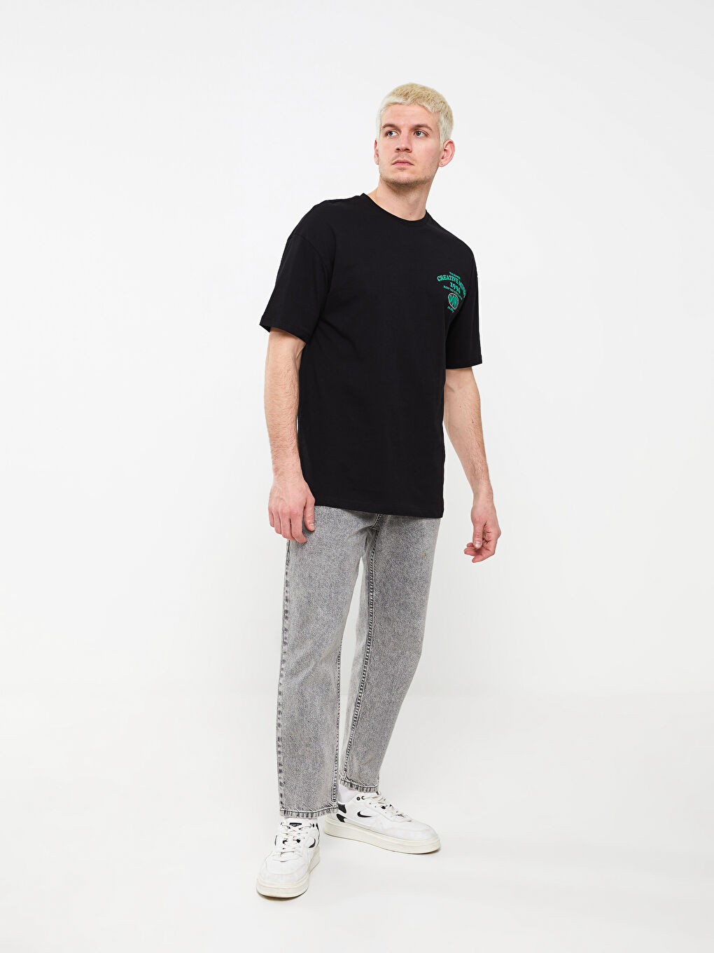 Crew Neck Short Sleeve Printed Combed Cotton Men's T-shirt-2