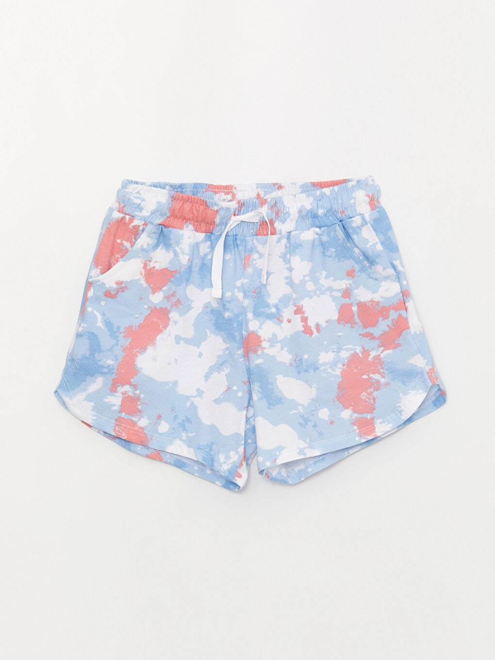 LCW Kids Elasticated Waist Tie-Dye Patterned Girls' Shorts