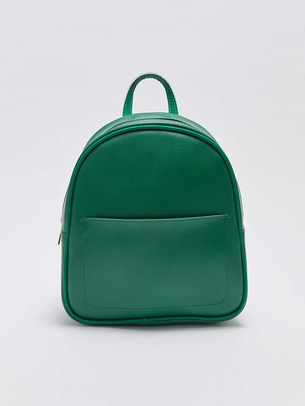 Yeşil Deri Görünümlü Kadın Sırt Çantası-3