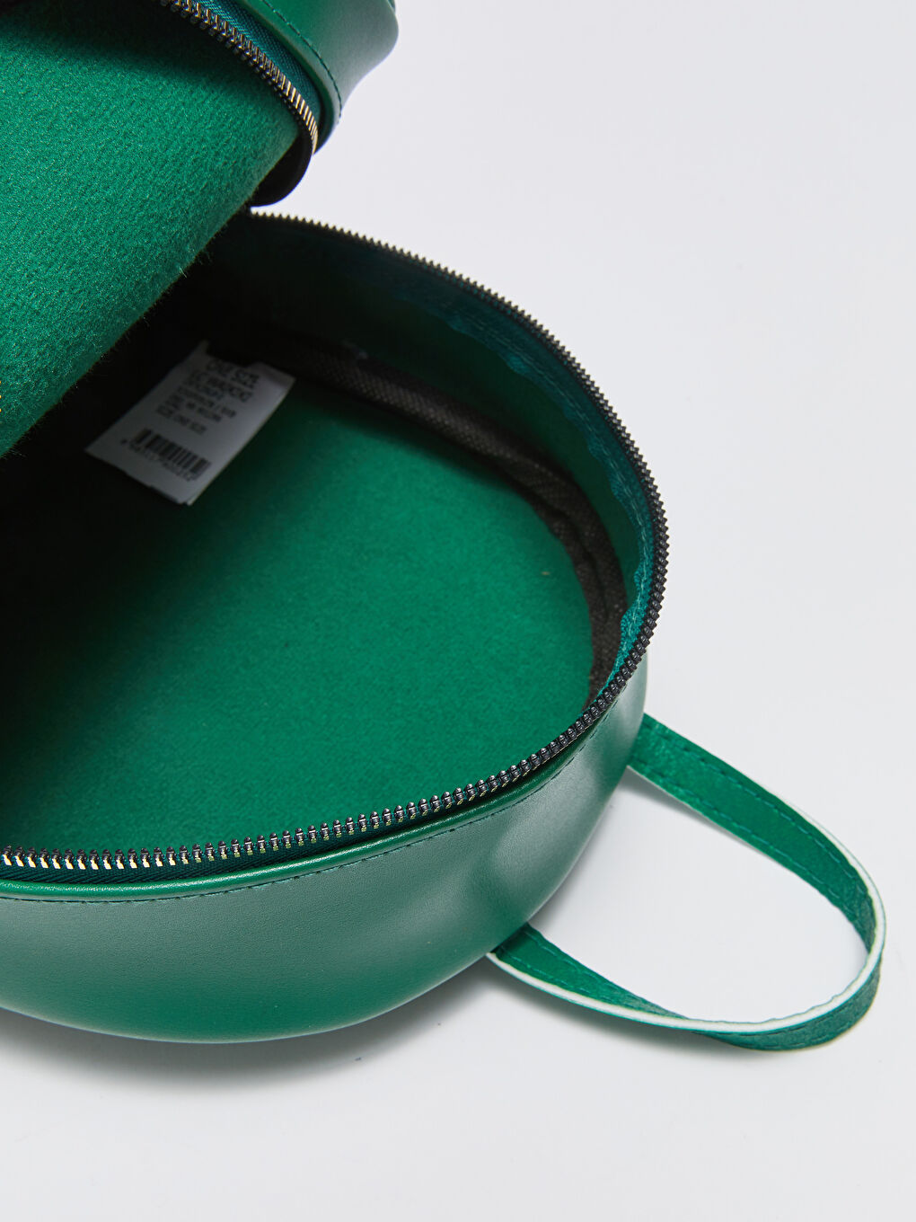 Yeşil Deri Görünümlü Kadın Sırt Çantası-6