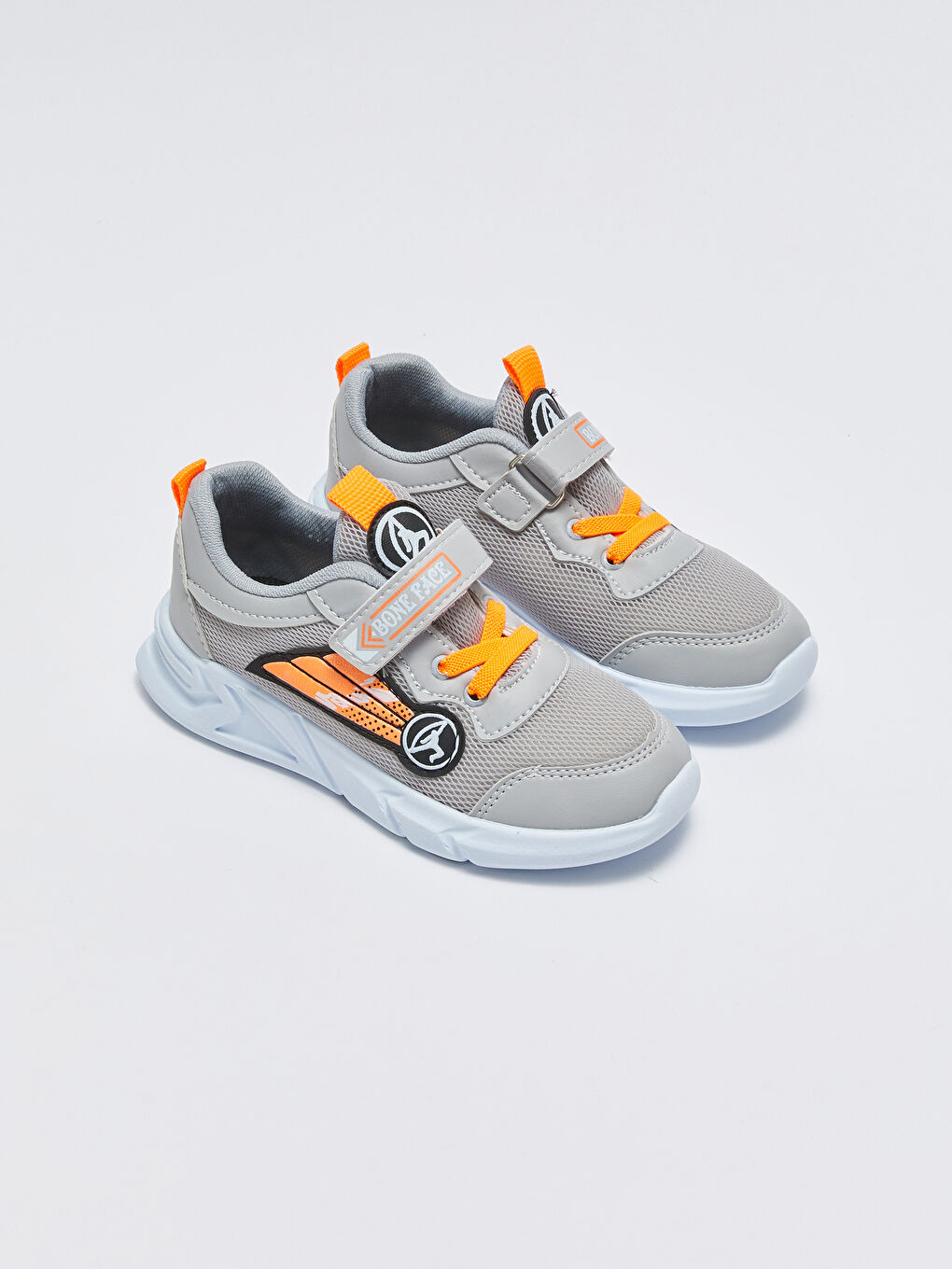 Gri Cırt Cırtlı Kız Çocuk Spor Ayakkabı