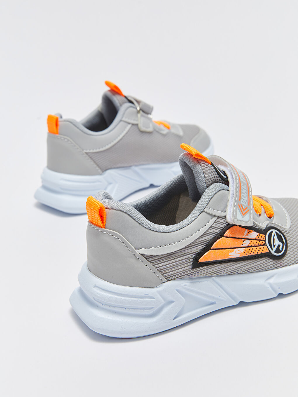 Gri Cırt Cırtlı Kız Çocuk Spor Ayakkabı-3