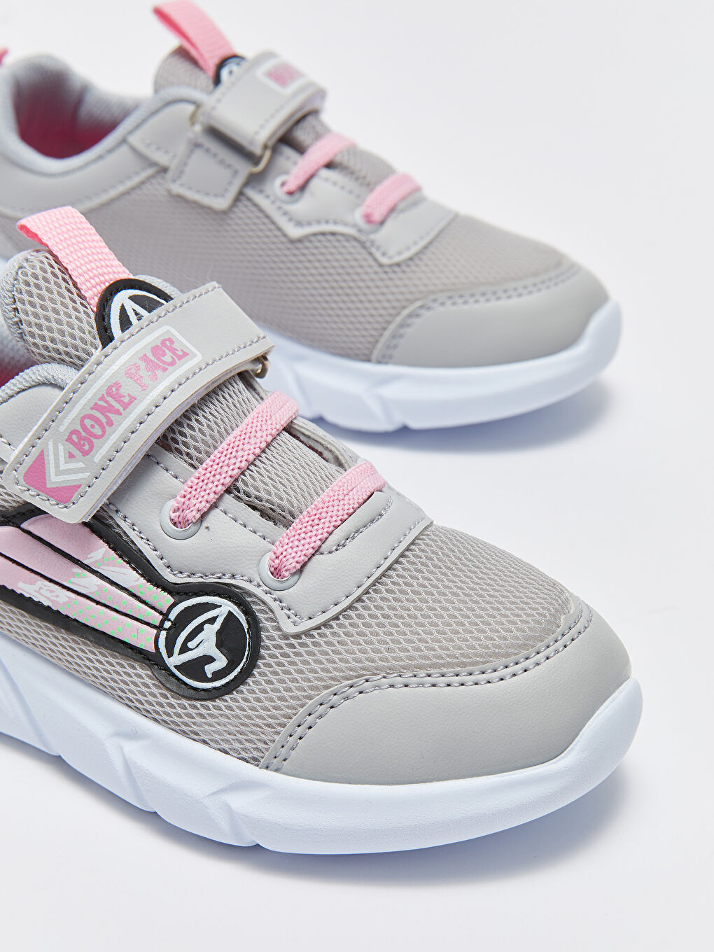 Gri Cırt Cırtlı Kız Çocuk Spor Ayakkabı-2