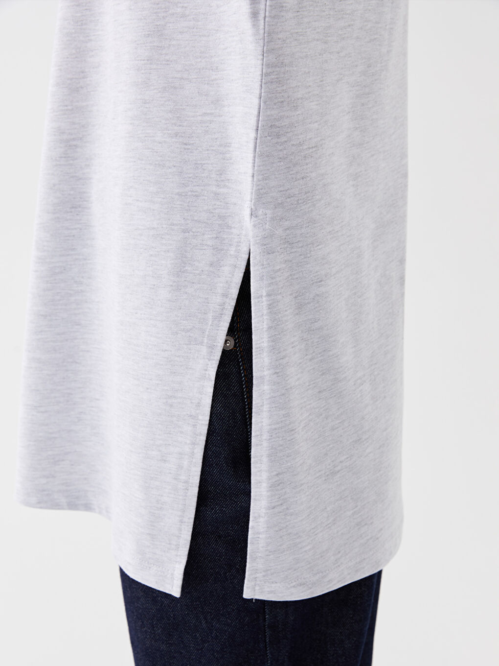 Crew Neck Plain Short Sleeve Oversize Women's T-Shirt-3