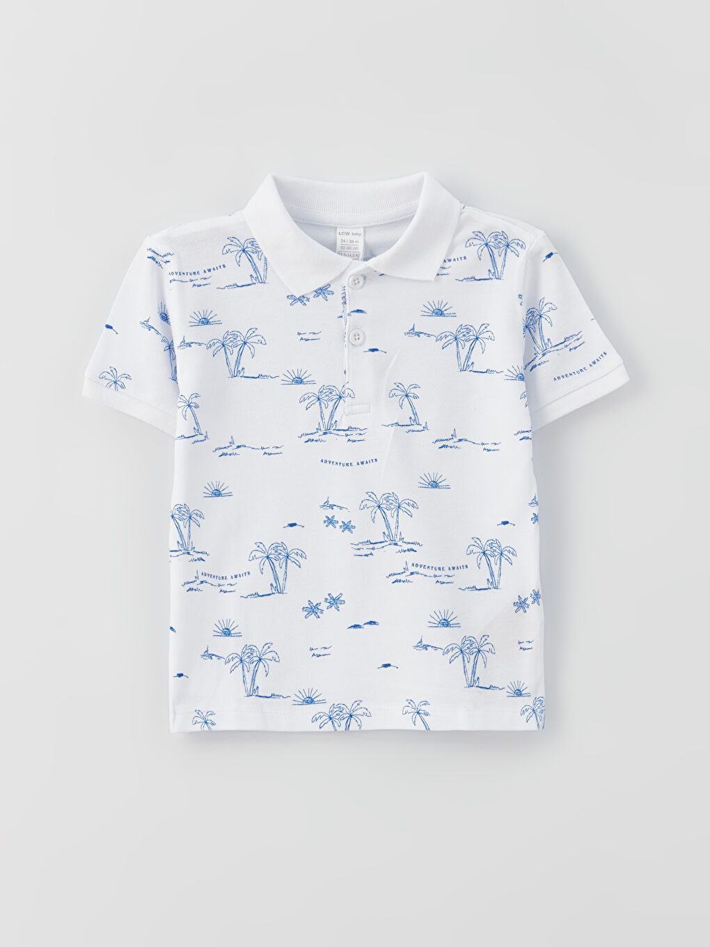 T-shirt et Short à Manches Courtes à Col Roulé Imprimé pour Garçon Bébé - Ensemble 2 Pièces-1