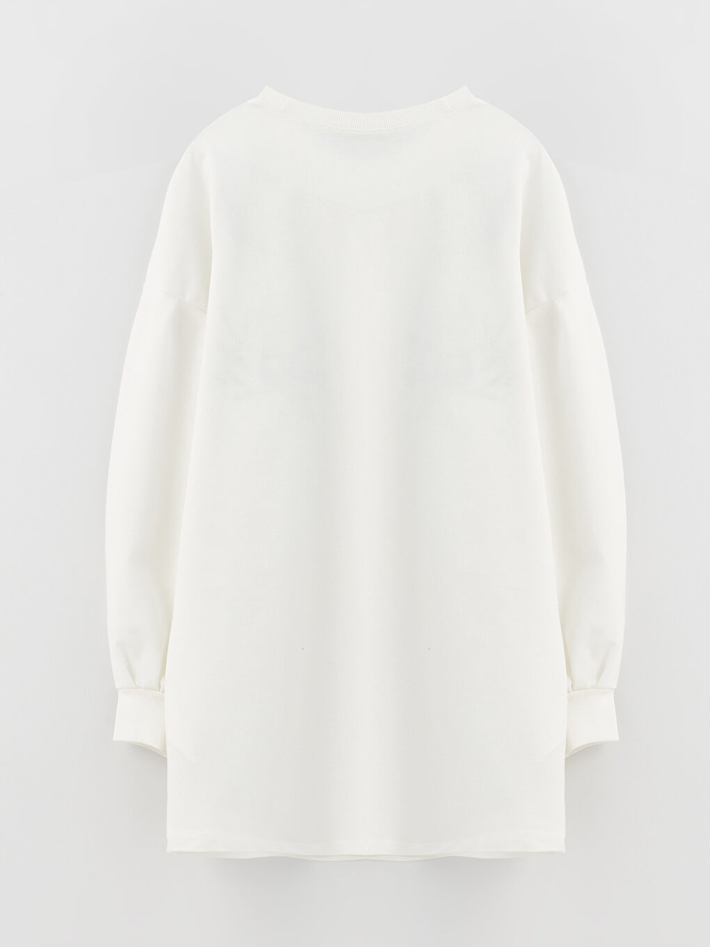 Crew Neck Printed Long Sleeve Oversize Women's Sweatshirt Tunic-6