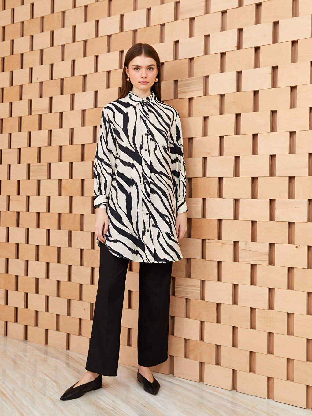 Tunique Chemise à Motifs pour Femmes-2