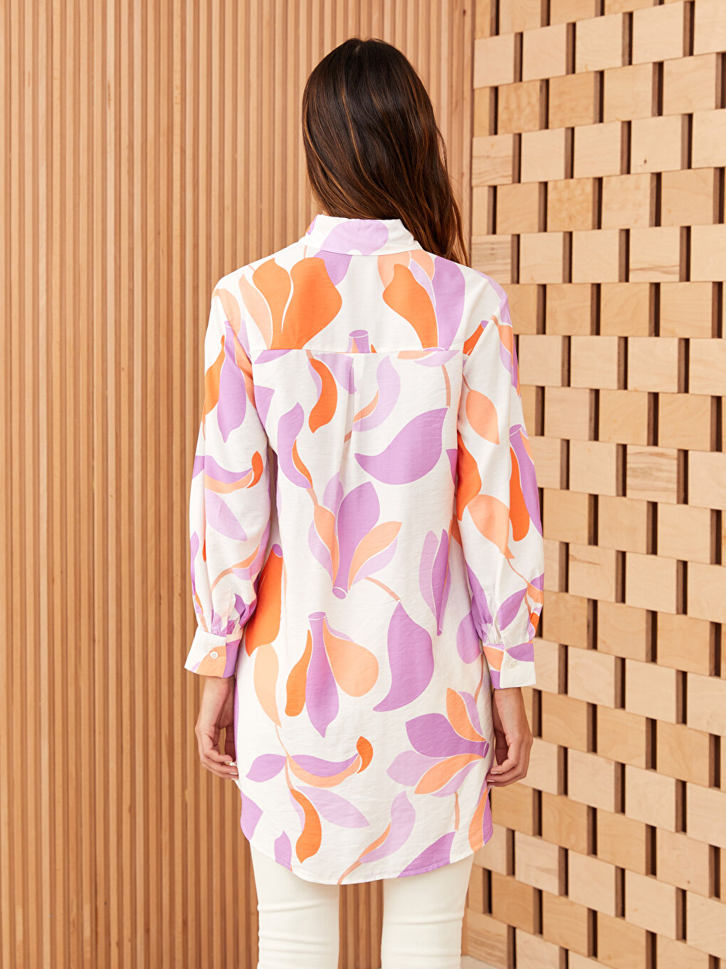 Принтті әйелдерге арналған жейде туника-4